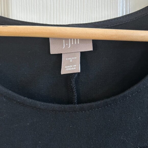 J. Jill Dress Womens Black Stretch Shift Jersey Pockets Knee Length Tank SZ S - Picture 5 of 7